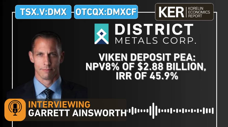 Viken Deposit PEA: NPV8% of $2.88 billion, IRR of 45.9%